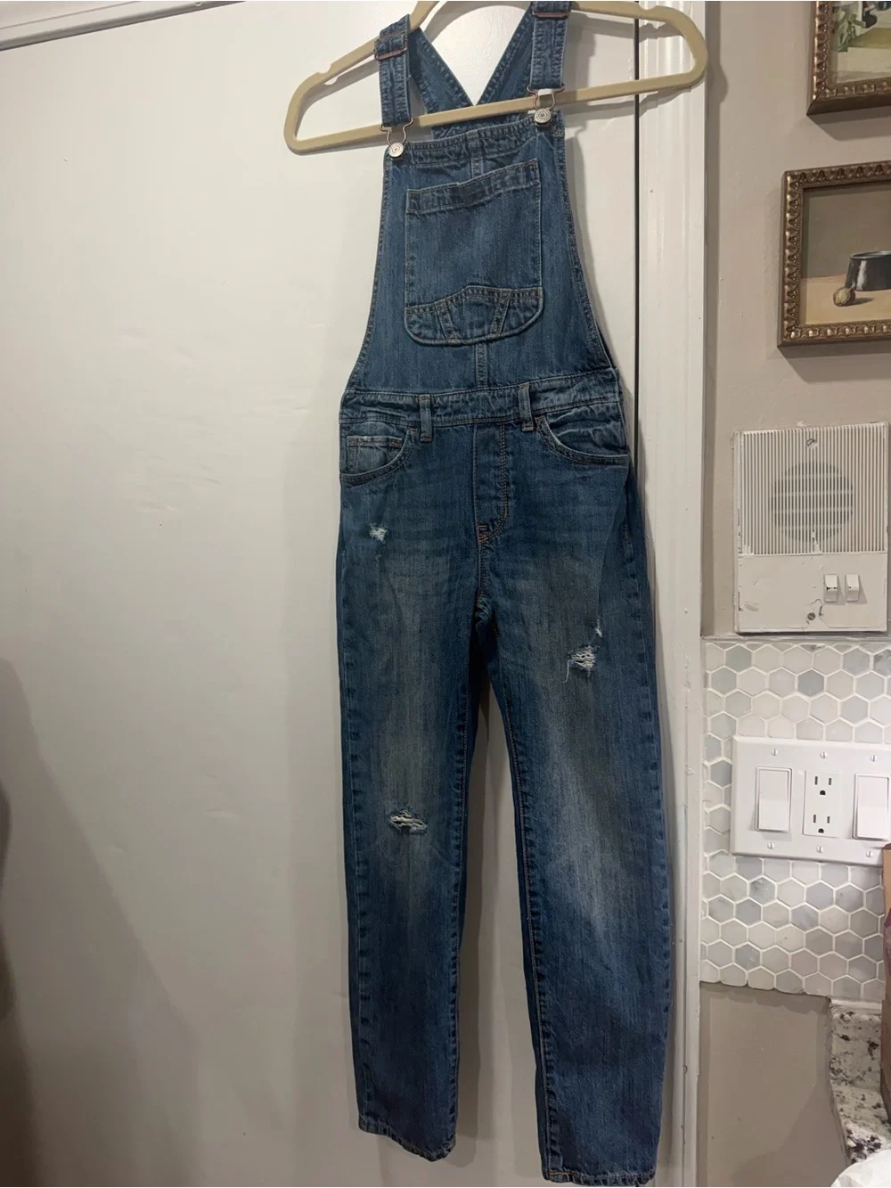 Girls Blue Gap Denim Overalls - Classic Casual Jeans